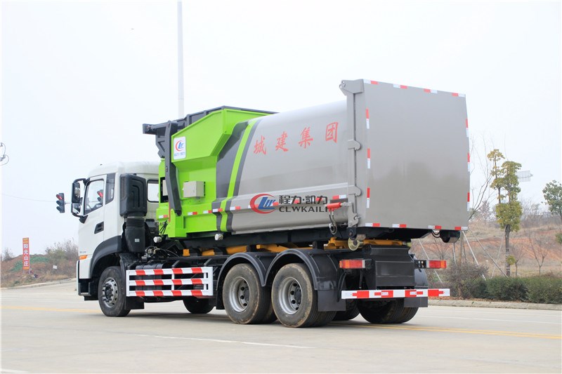 國六東風(fēng)天龍25噸勾臂垃圾車