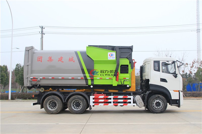國六東風(fēng)天龍25噸勾臂垃圾車